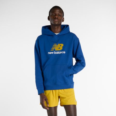 Мужское худи New Balance Athletics French Terry Logo, цвет: Синий