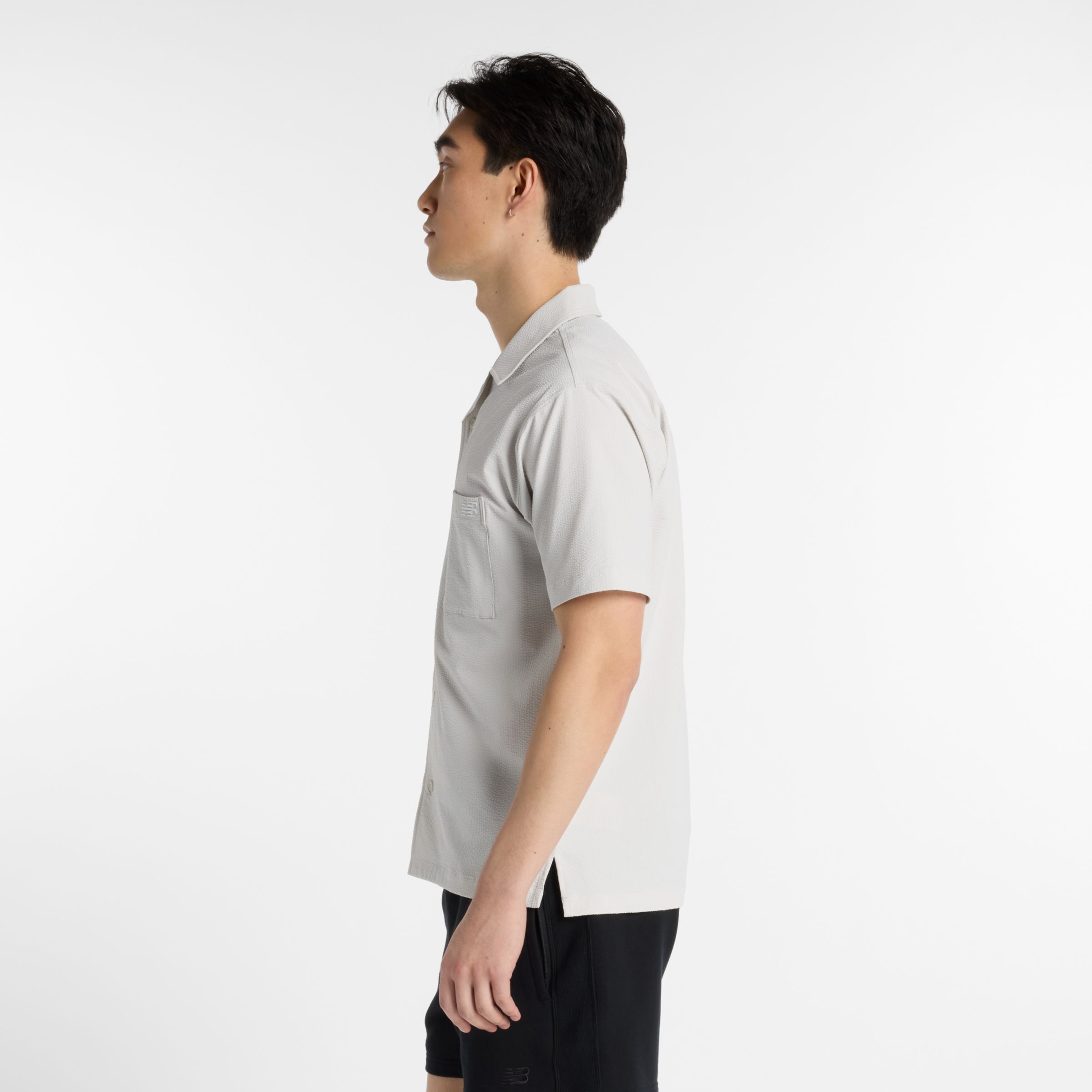 Seersucker Button Up Short Sleeve