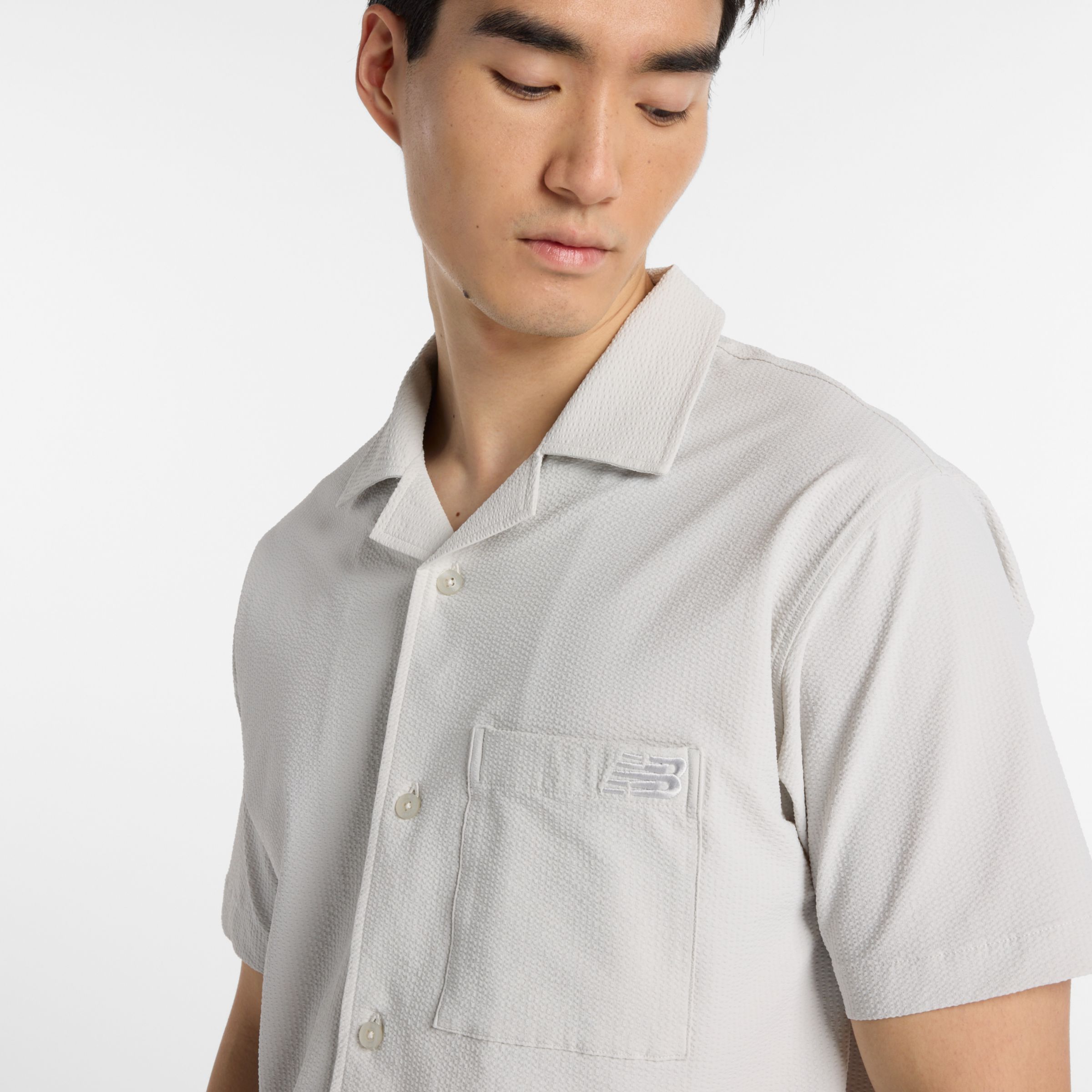 Seersucker Button Up Short Sleeve