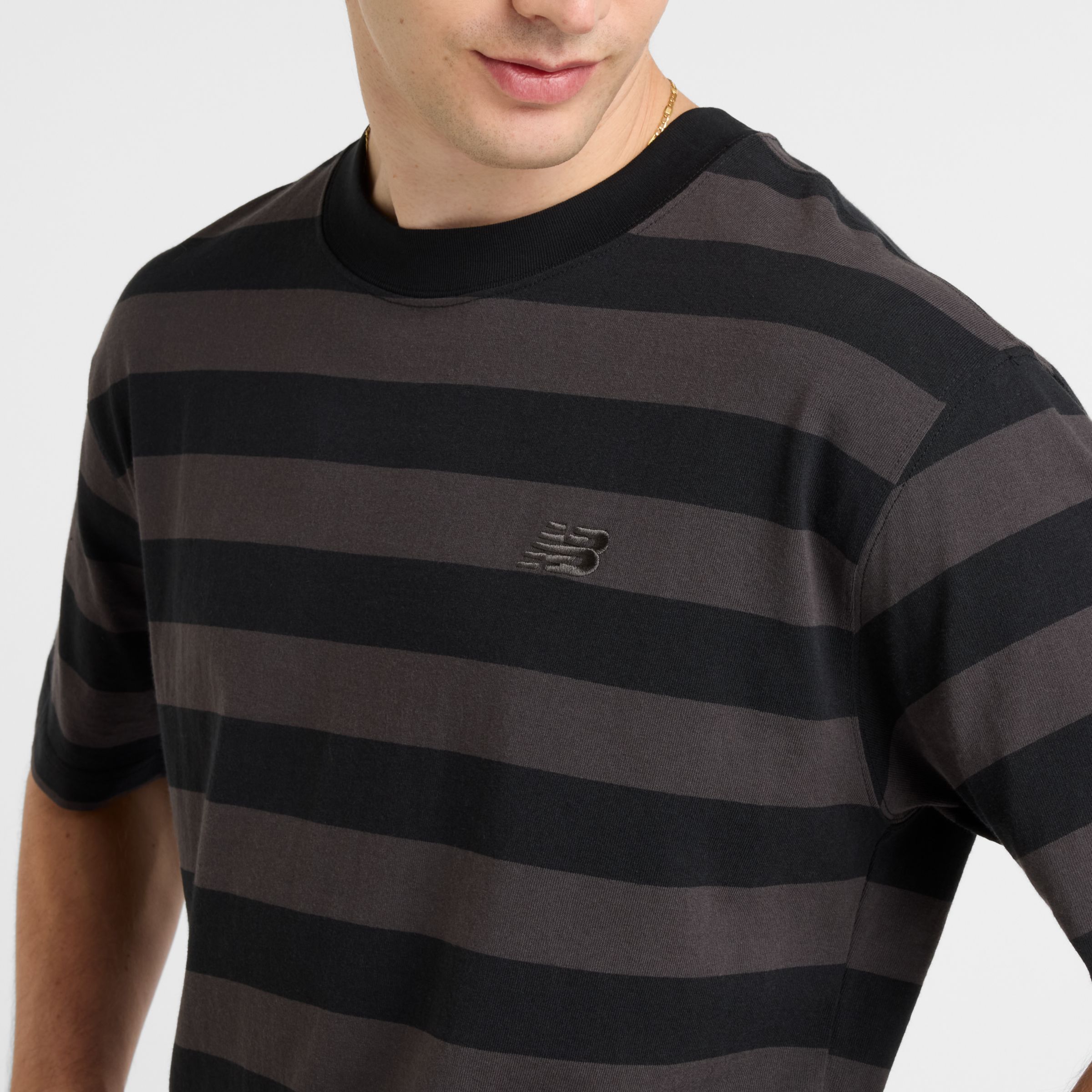 Athletics 純棉粗條紋圓領上衣