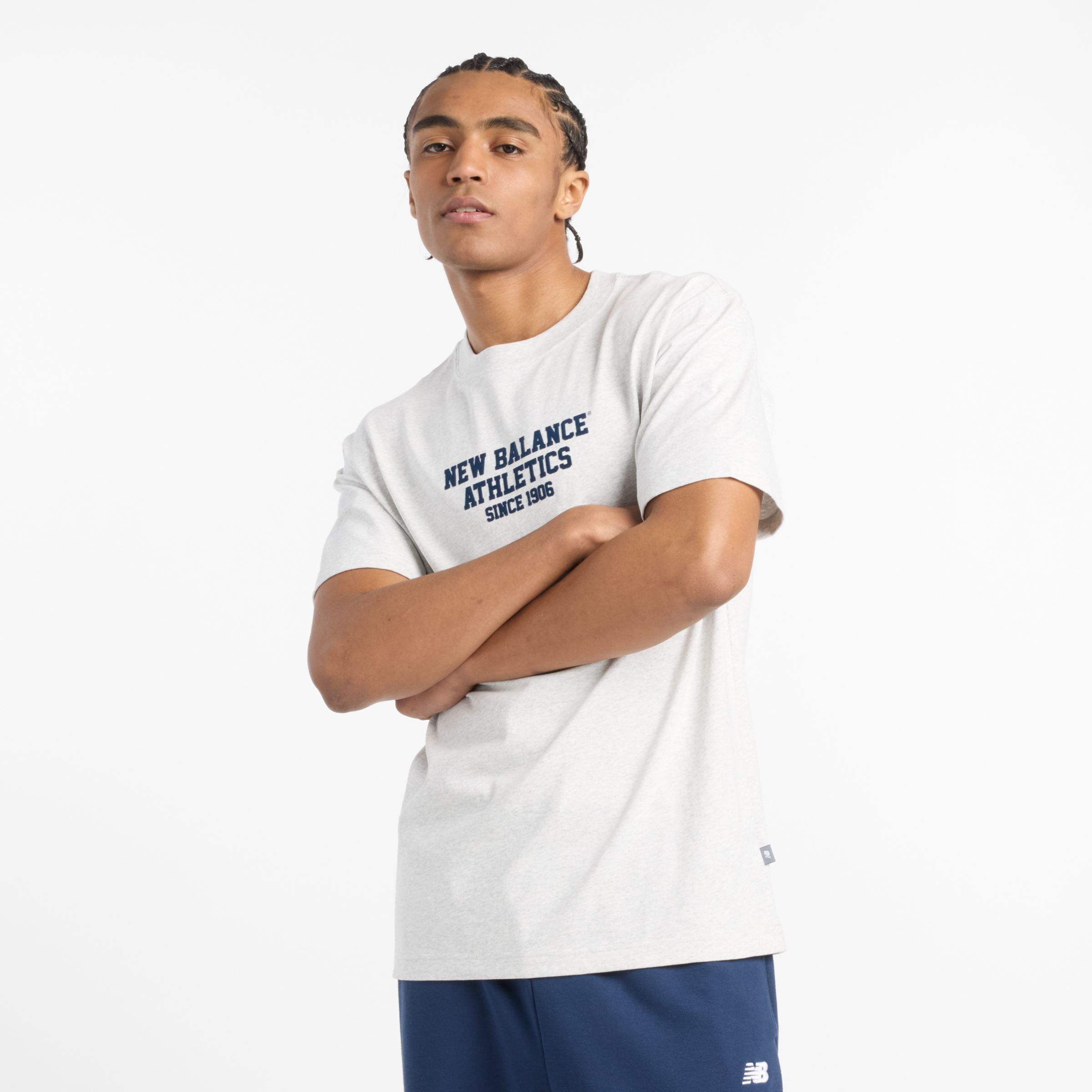 

New Balance Men's Varsity Graphic T-Shirt Grey - Grey