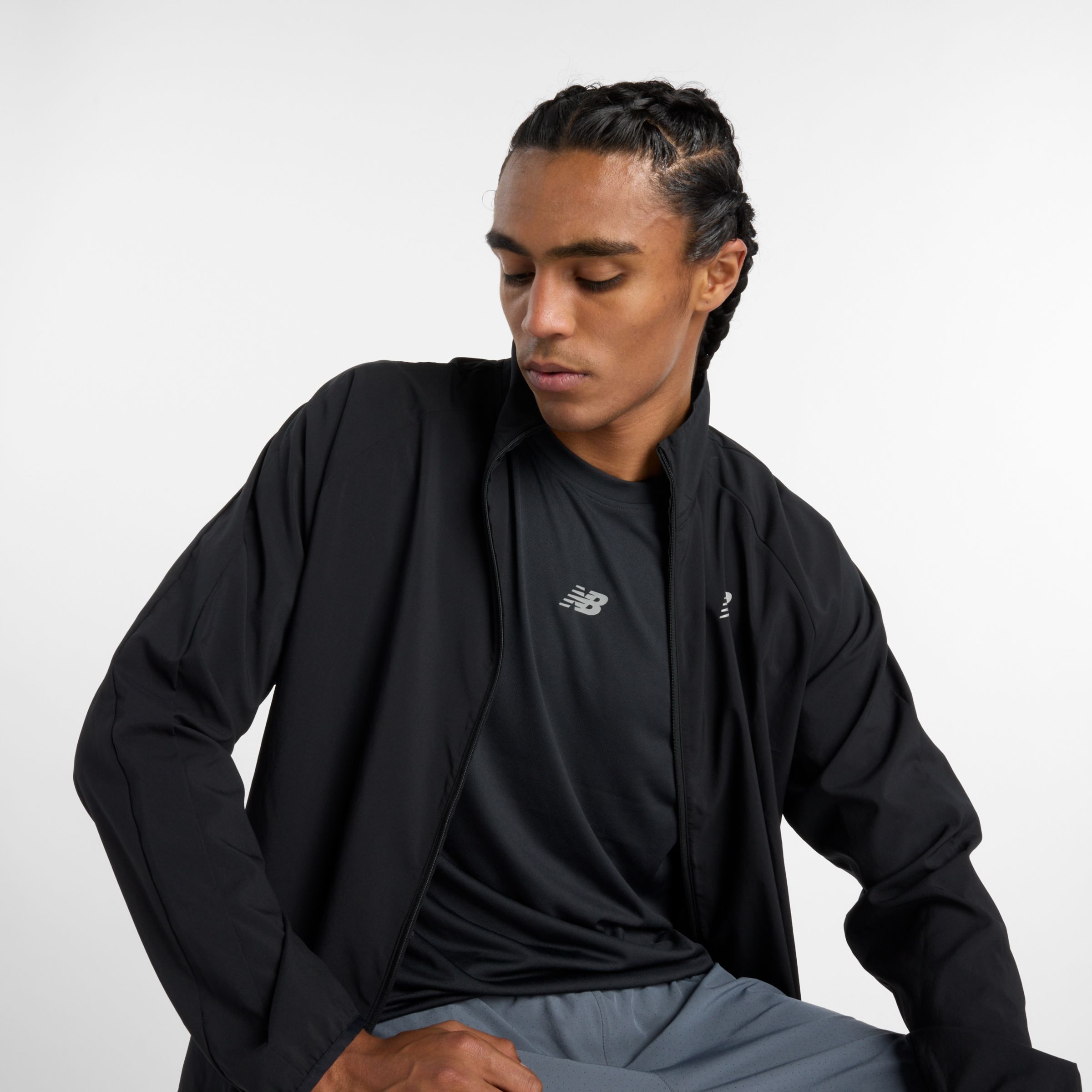 New Balance Men's Jacquard T-shirt In Black