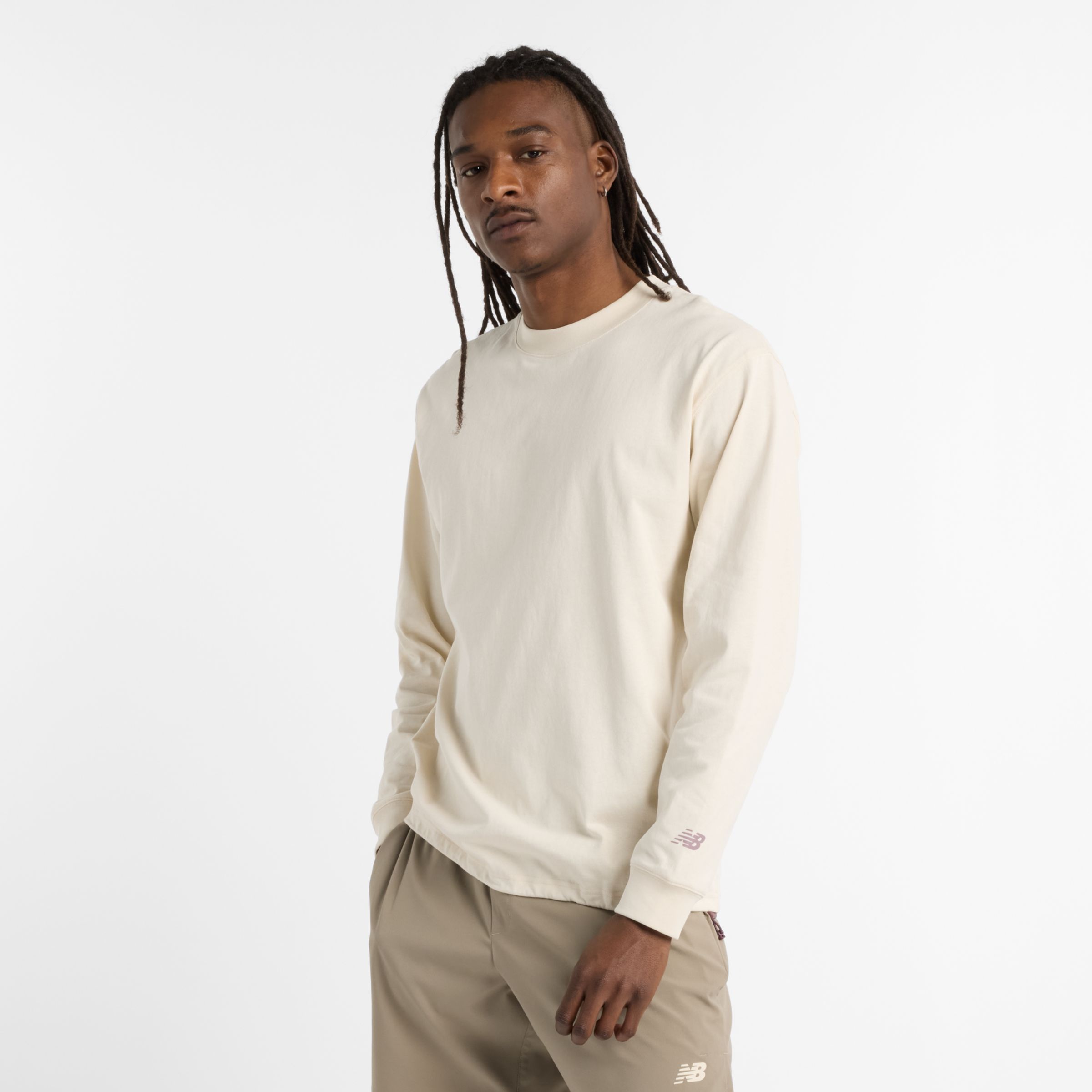 

New Balance Men's Run Energy Long Sleeve Beige - Beige