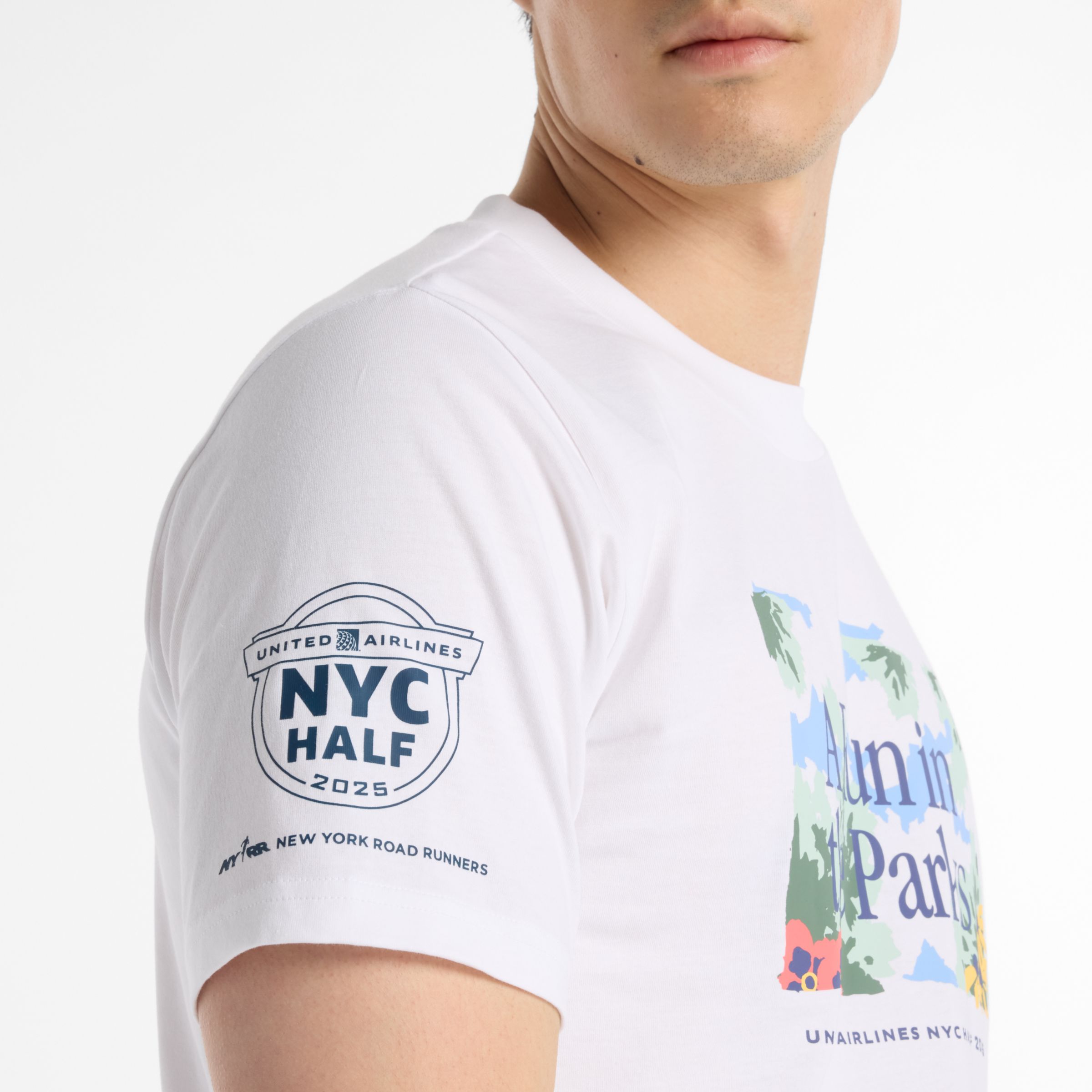 United Airlines NYC ハーフ グラフィックショートスリーブTシャツ