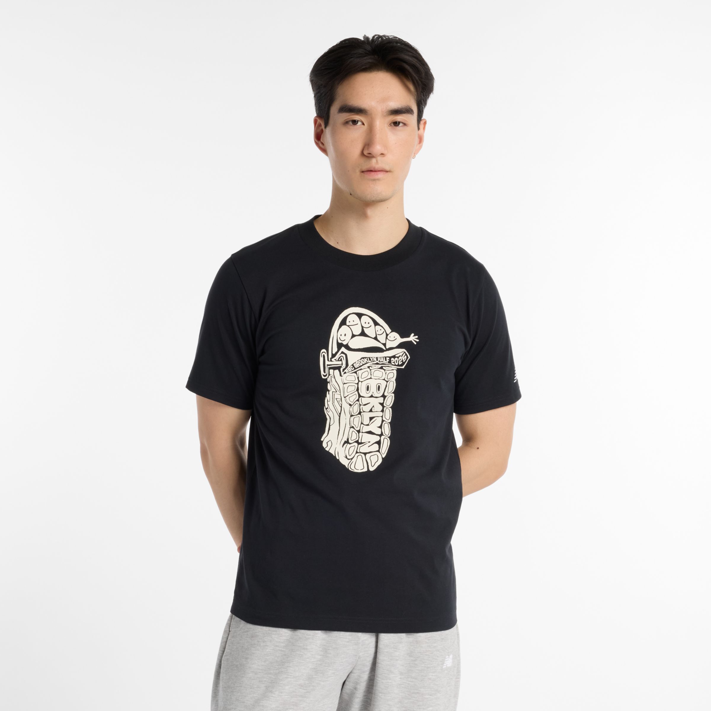 

New Balance Men's RBC Brooklyn Half Graphic T-Shirt Black - Black