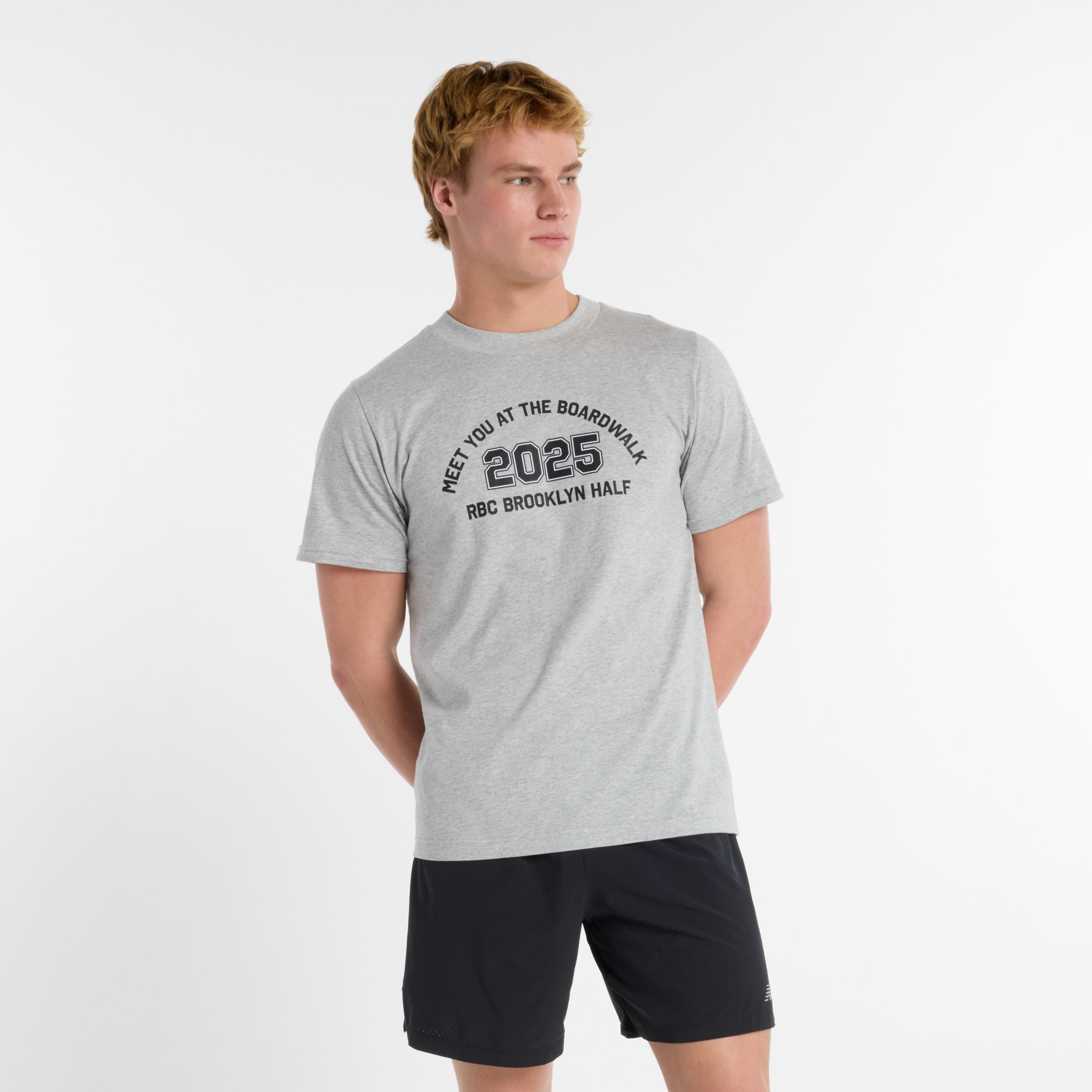 

New Balance Men's RBC Brooklyn Half Graphic T-Shirt Grey - Grey