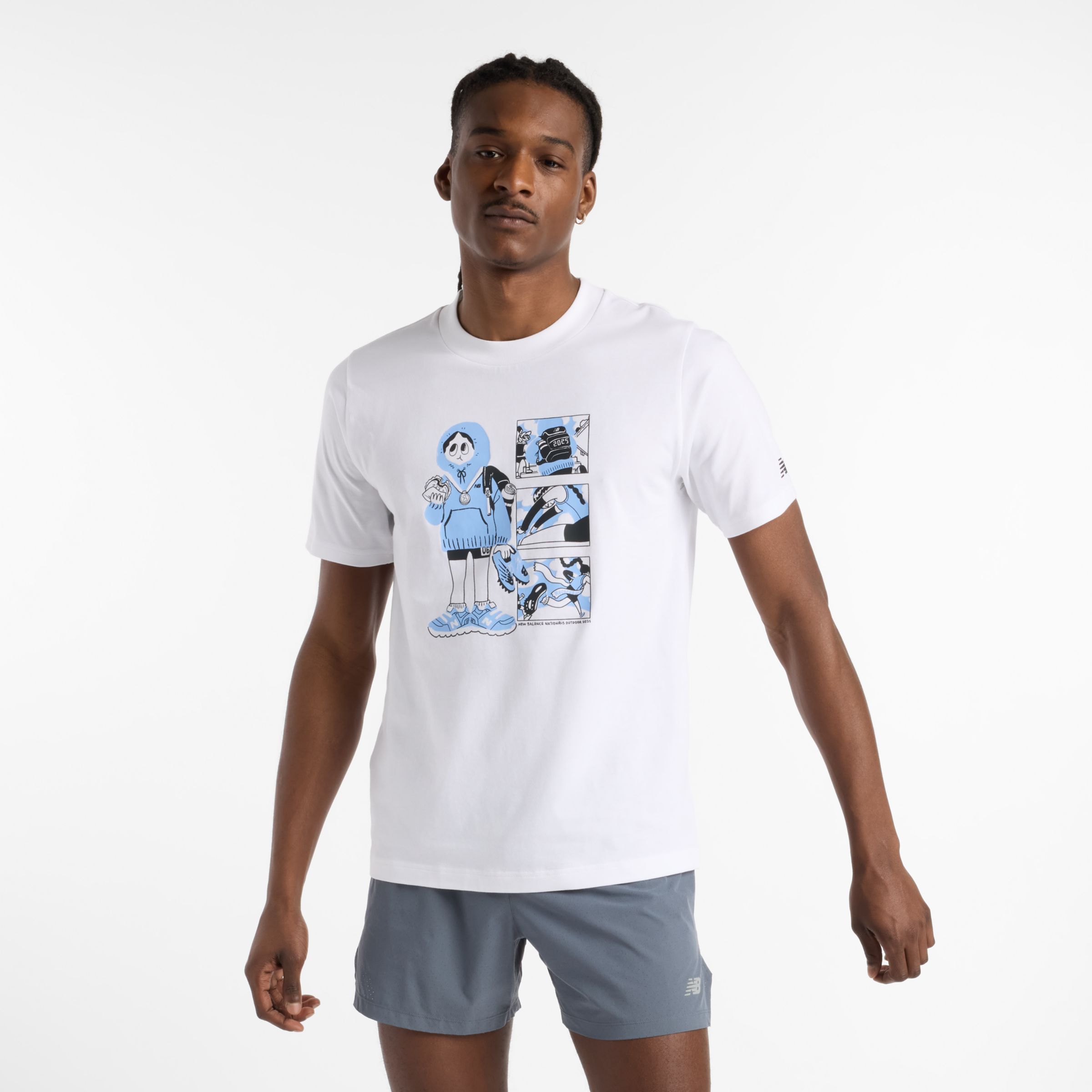 NEW BALANCE MEN'S SPORT JERSEY LOGO T-SHIRT 