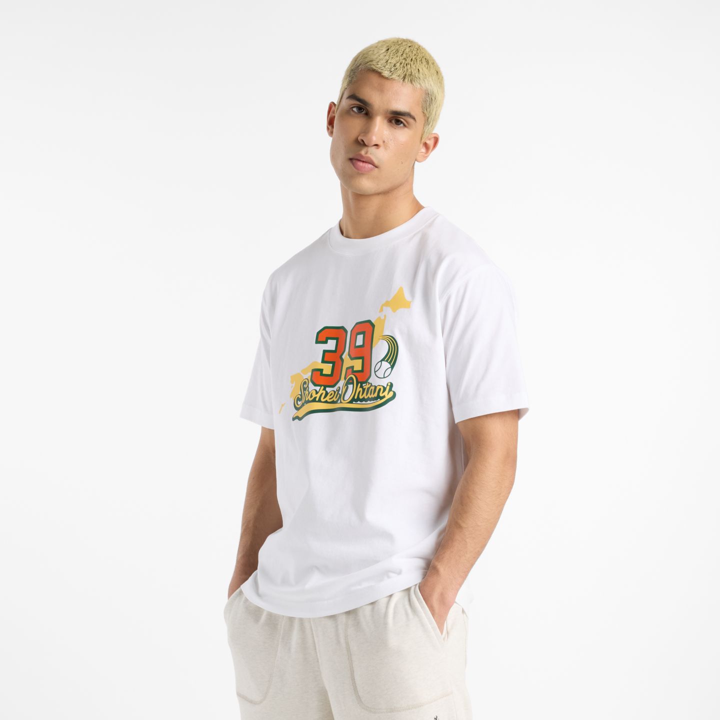 Мужская футболка New Balance Shohei Memories Graphic, цвет: Белый — фото 1