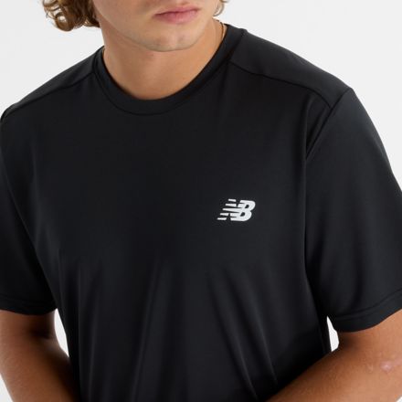 Sport Short Sleeve T-Shirt, BLACK with WHITE, MT51801BK