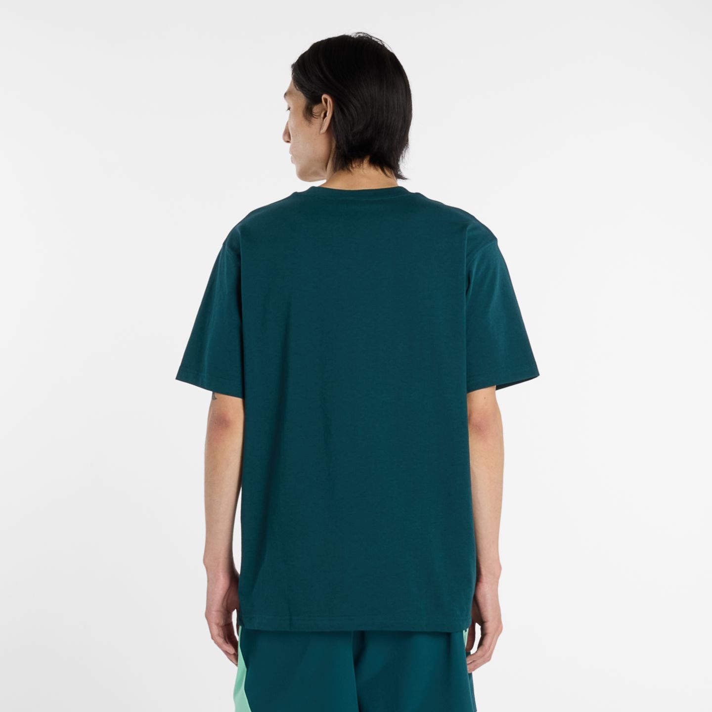 Мужская футболка New Balance Athletics Premium Relaxed Chest Logo, цвет: Зелёный — фото 4