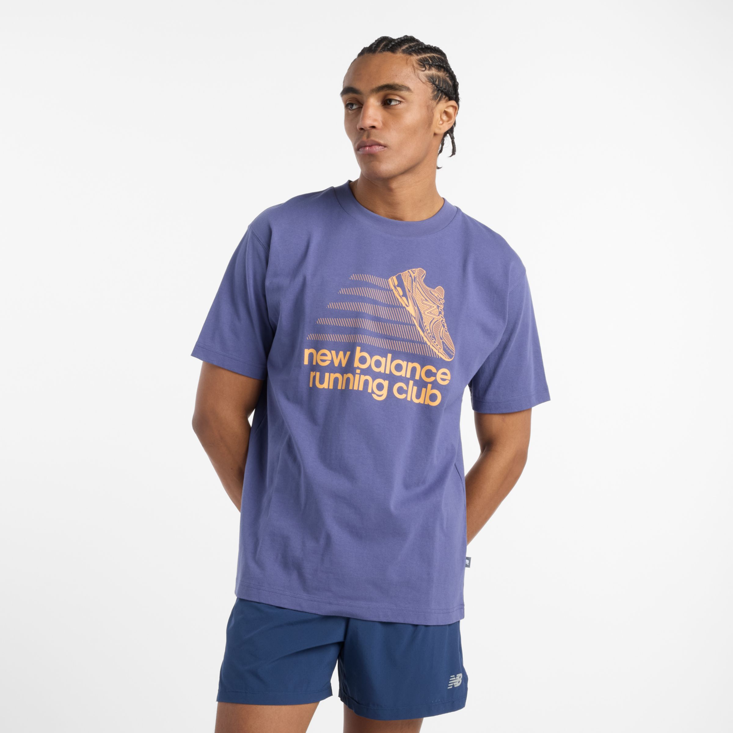 

New Balance Men's Athletics Running Club T-Shirt Blue - Blue