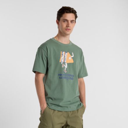 Running Club Cartoon T-Shirt, DARK JUNIPER, MT51911DKJ