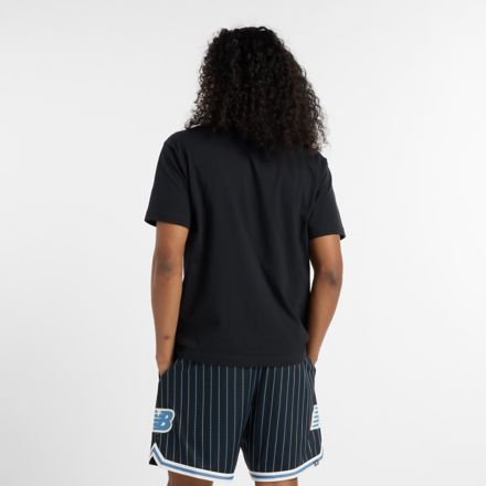 Tシャツ・カットソー New Balance Men's Black Fitness T-Shirt MT51918-BK Fitness Center T-Shirt - New Balance