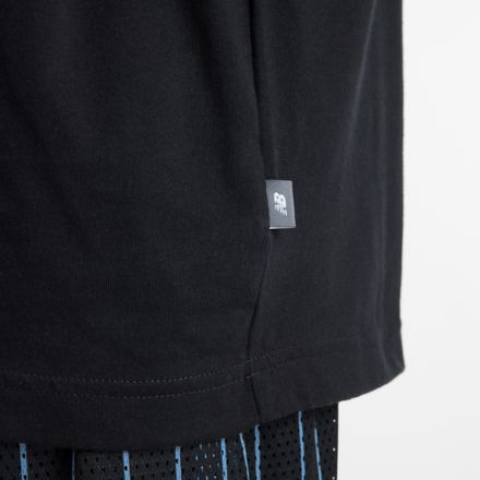 Tシャツ・カットソー New Balance Men's Black Fitness T-Shirt MT51918-BK Fitness Center T-Shirt - New Balance