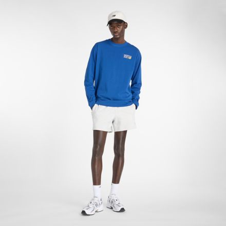 Athletics プレミアムロゴロングスリーブTシャツ, GALAXY BLUE, MT51931GAB