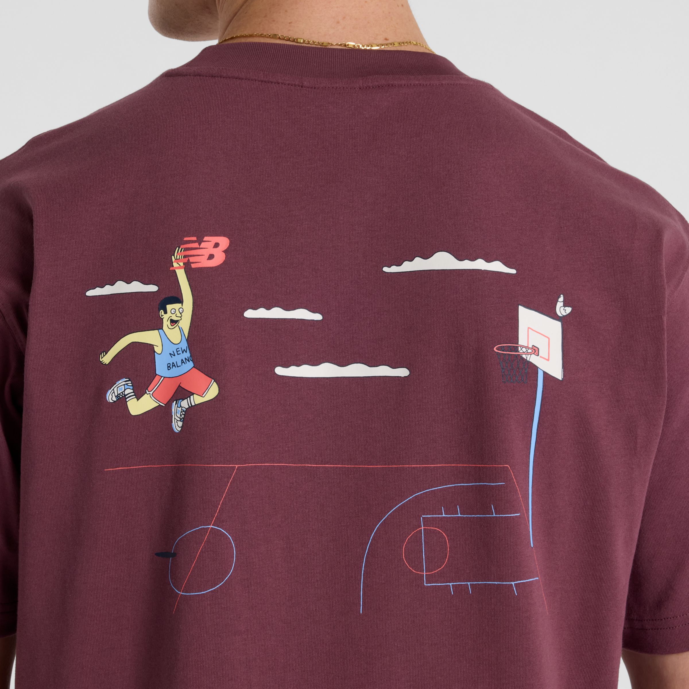 Athletics Hoops Cartoon T-Shirt