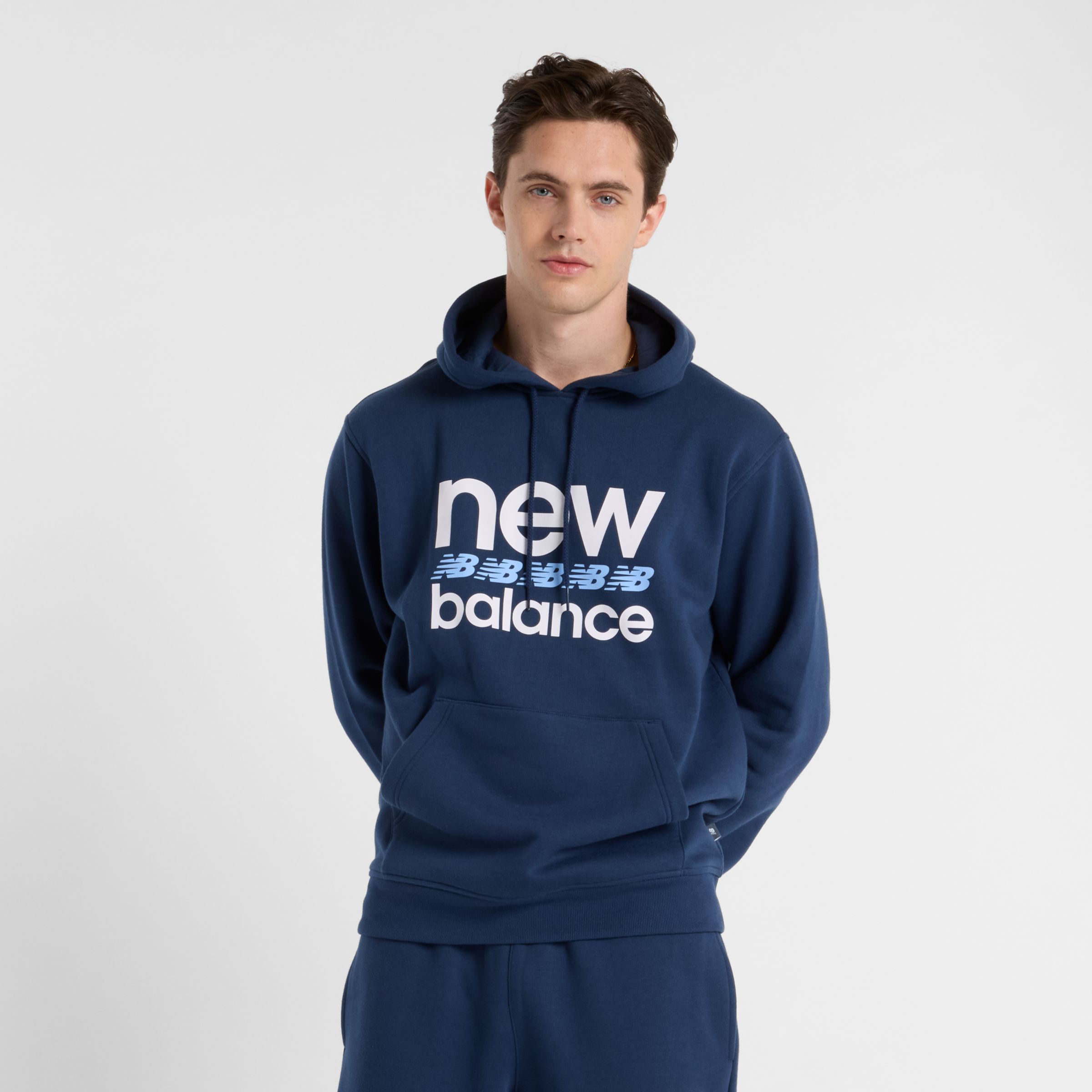 

New Balance Men's Sport Graphic Fleece Hoodie Blue - Blue