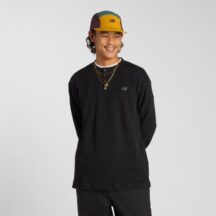 Numeric Waffle Knit Long Sleeve Henley