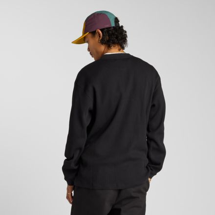 Numeric Waffle Knit Long Sleeve Henley