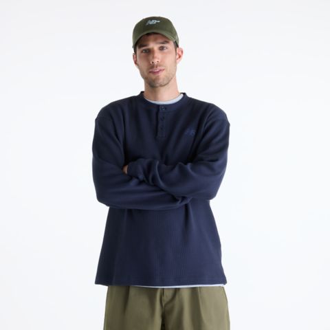Мужские топы New Balance Numeric Waffle Knit Long Sleeve Henley