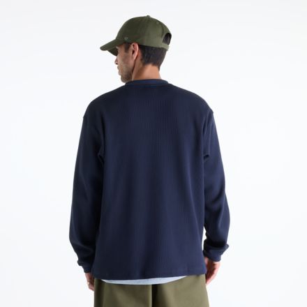 Numeric Waffle Knit Long Sleeve Henley