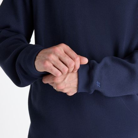 Numeric Waffle Knit Long Sleeve Henley