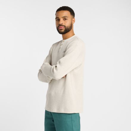 Numeric Waffle Knit Long Sleeve Henley
