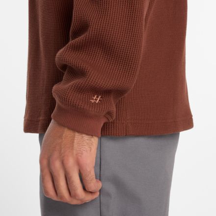 Manches longues en tricot gaufré numérique Henley