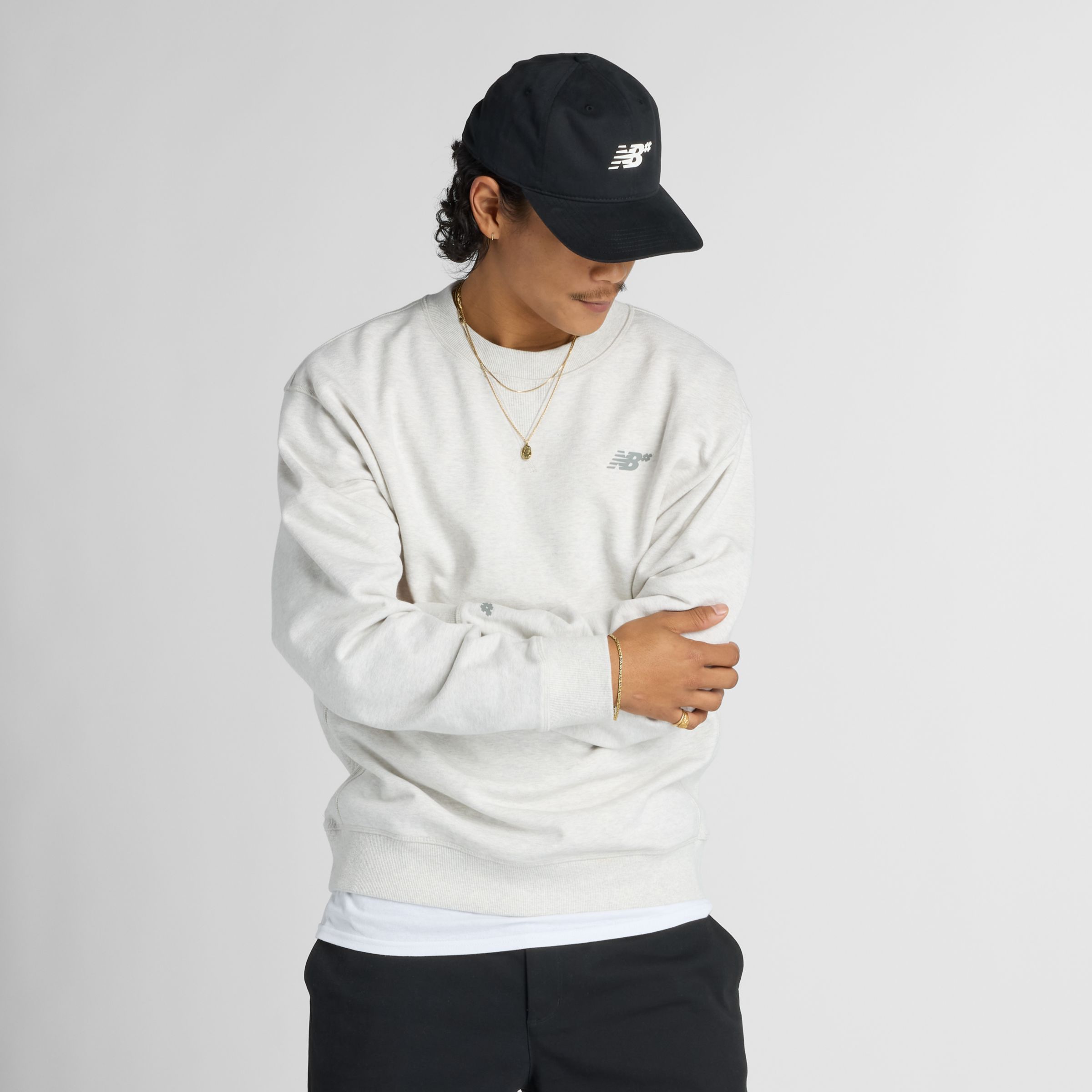 

New Balance Men's Numeric French Terry Crew Beige - Beige