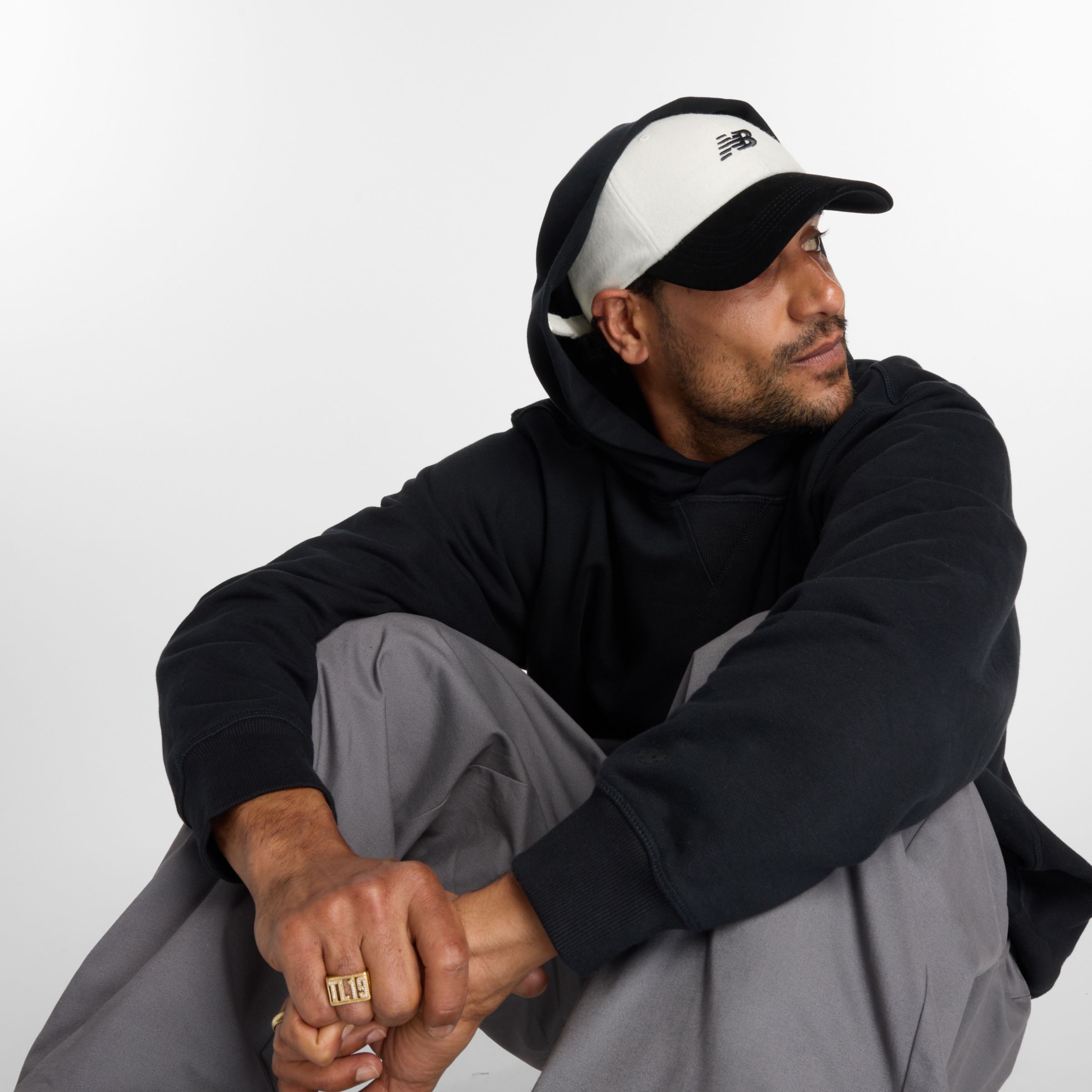 New Balance Men's Numeric French Terry Hoodie In Black