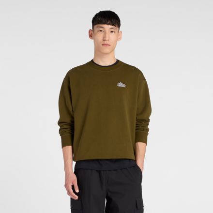 Athletics 574 Patch スウェットクルー, WOODLAND, MT51963WDL