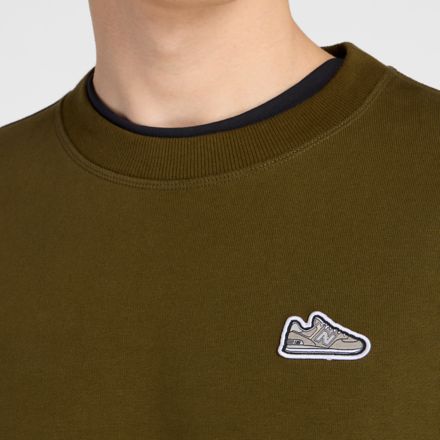 Athletics 574 Patch スウェットクルー, WOODLAND, MT51963WDL