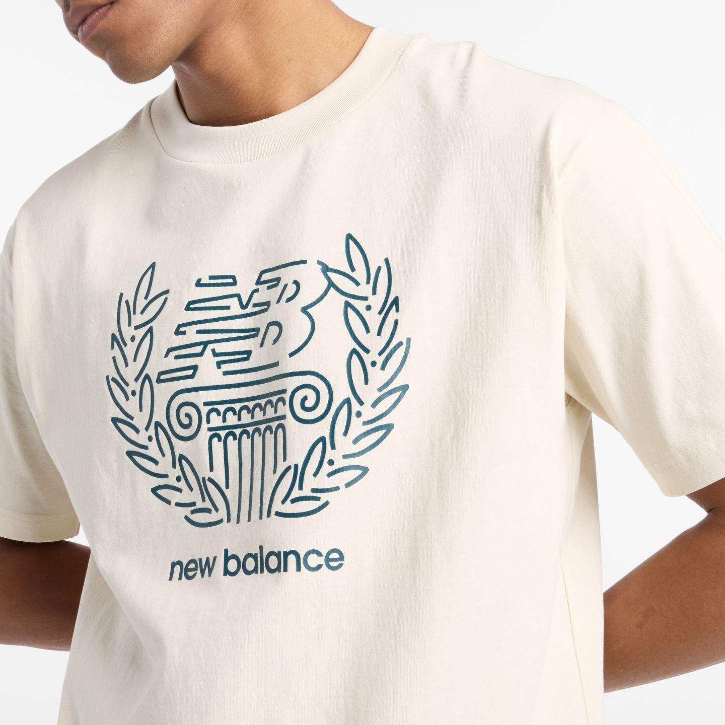 Мужская футболка New Balance Debut Sculpture, цвет: Льняной — фото 3