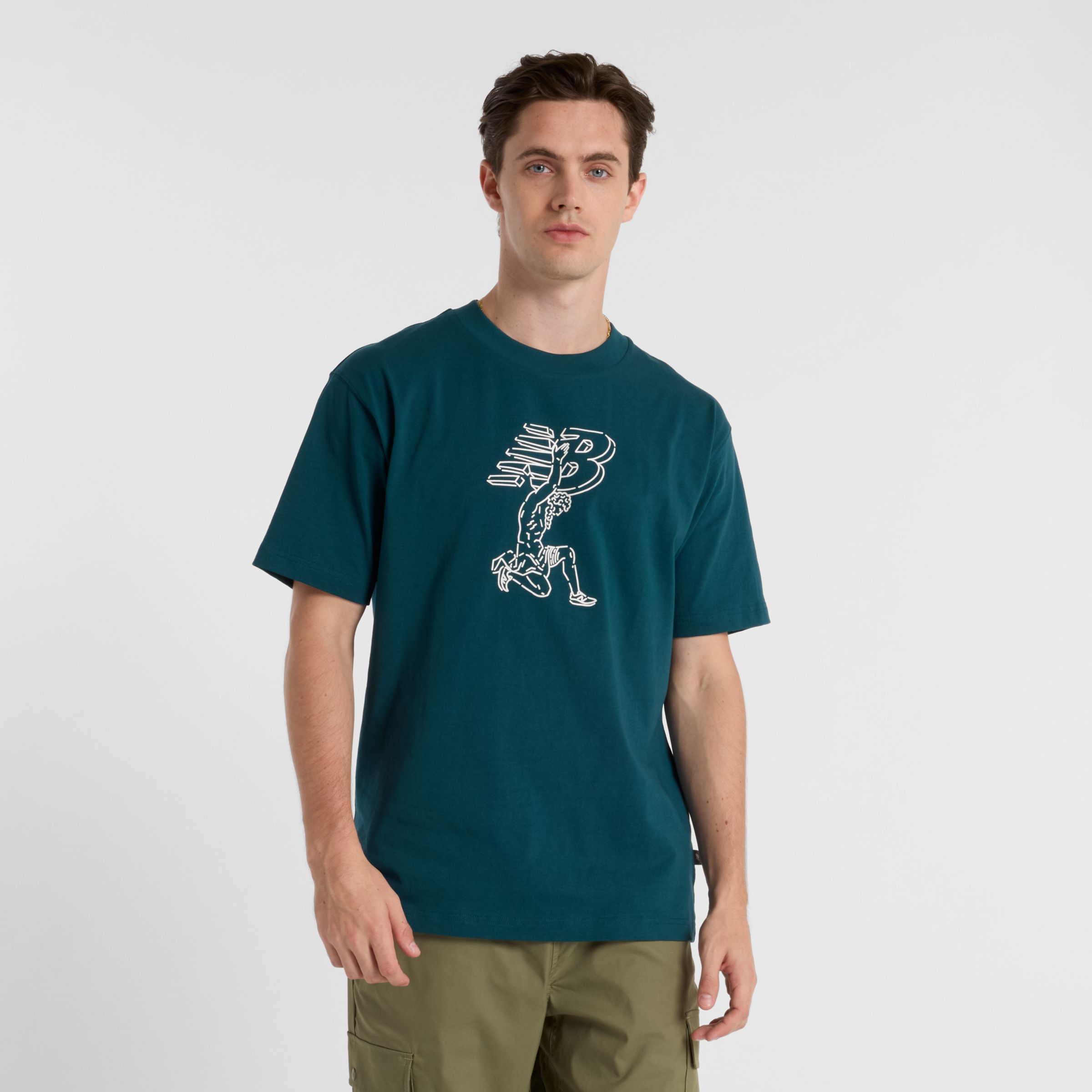 

New Balance Men's Debut Statue T-Shirt Blue - Blue