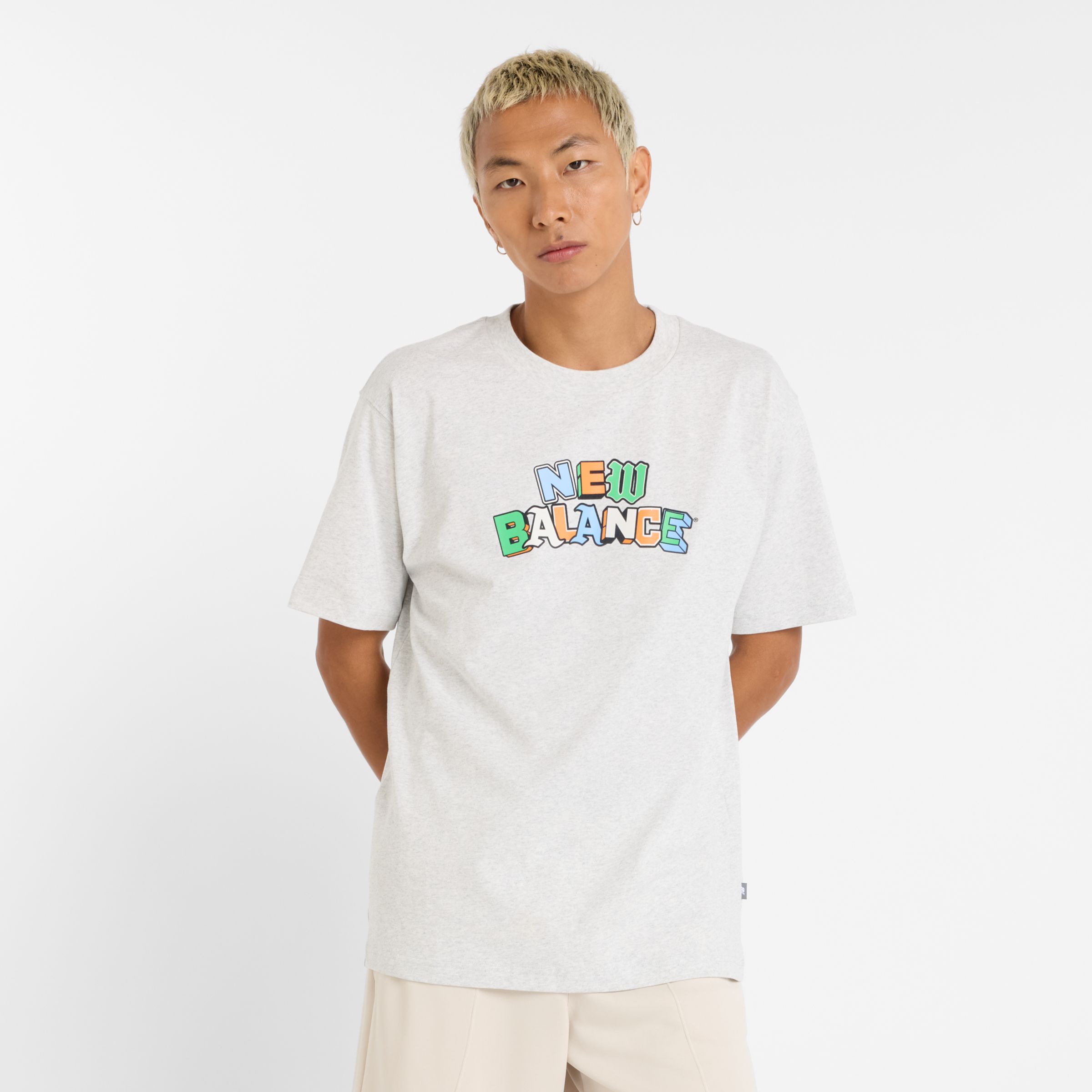NEW BALANCE MEN'S MULTICOLOR T-SHIRT 