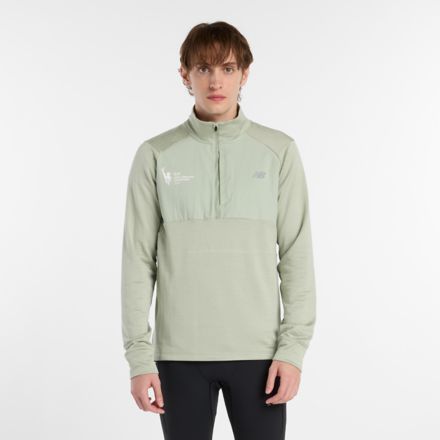 NYC Marathon Heat Grid 1/2 Zip, GARTER SNAKE HEATHER, MT53204MGSH