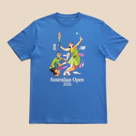 Australian Open Headliner Graphic T-Shirt, BLUE BIRD II, MT53441ABU2