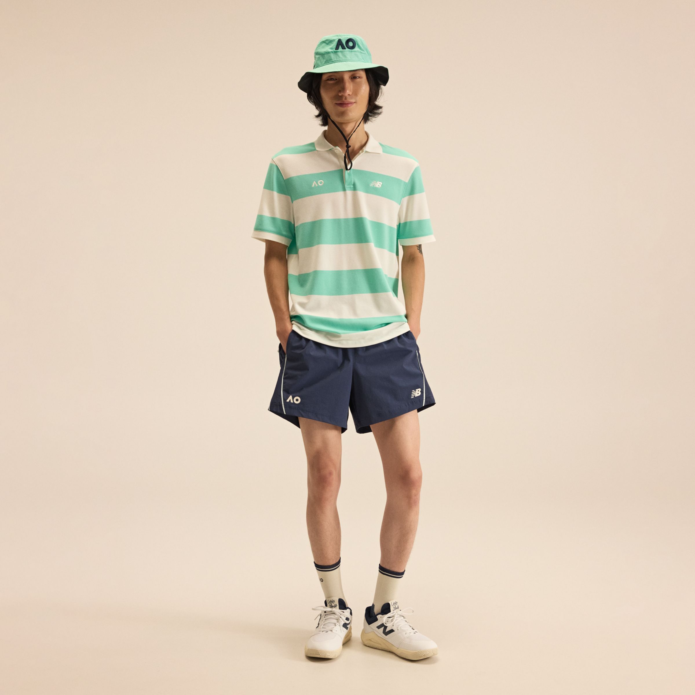 Australian Open Striped Premium Polo