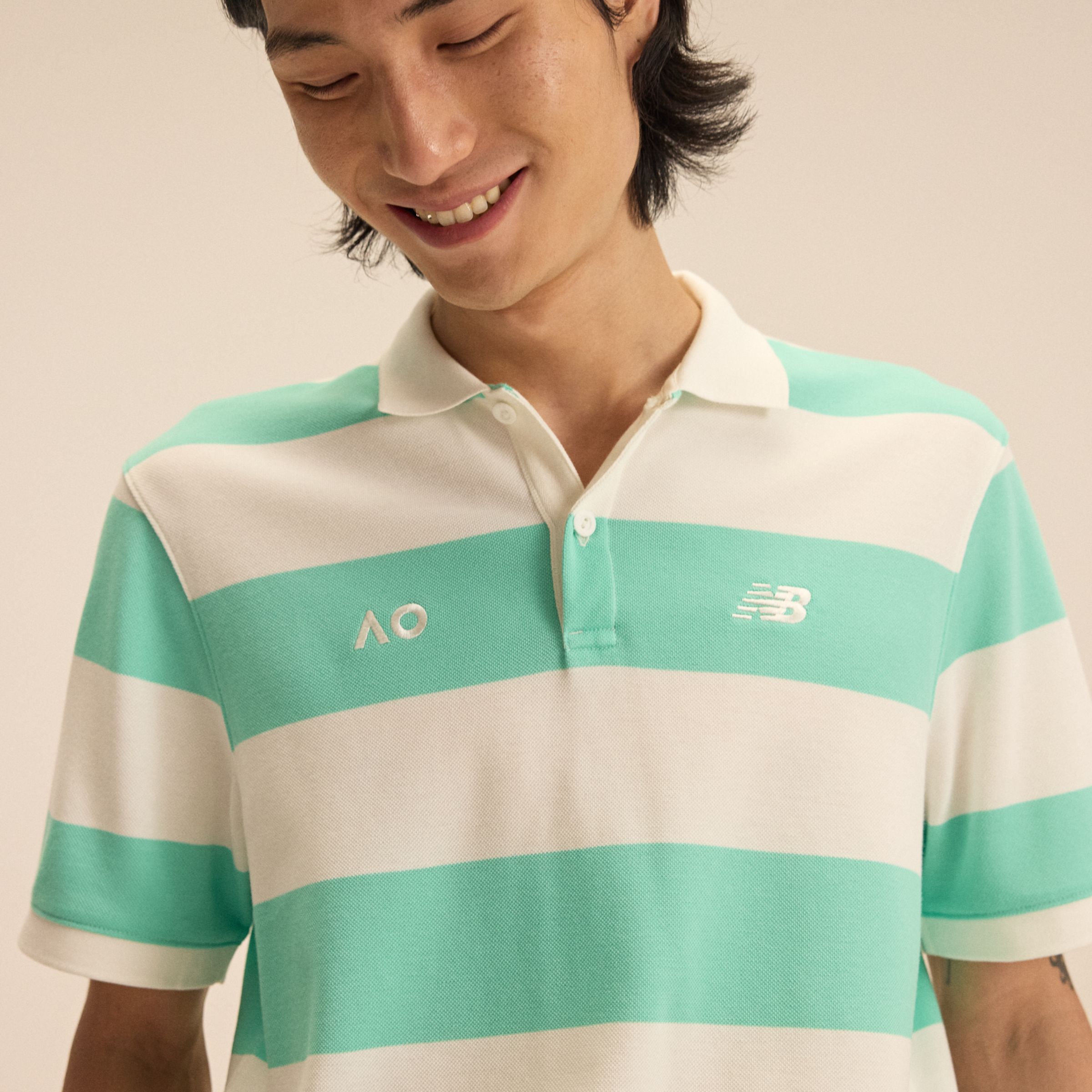 Australian Open Striped Premium Polo