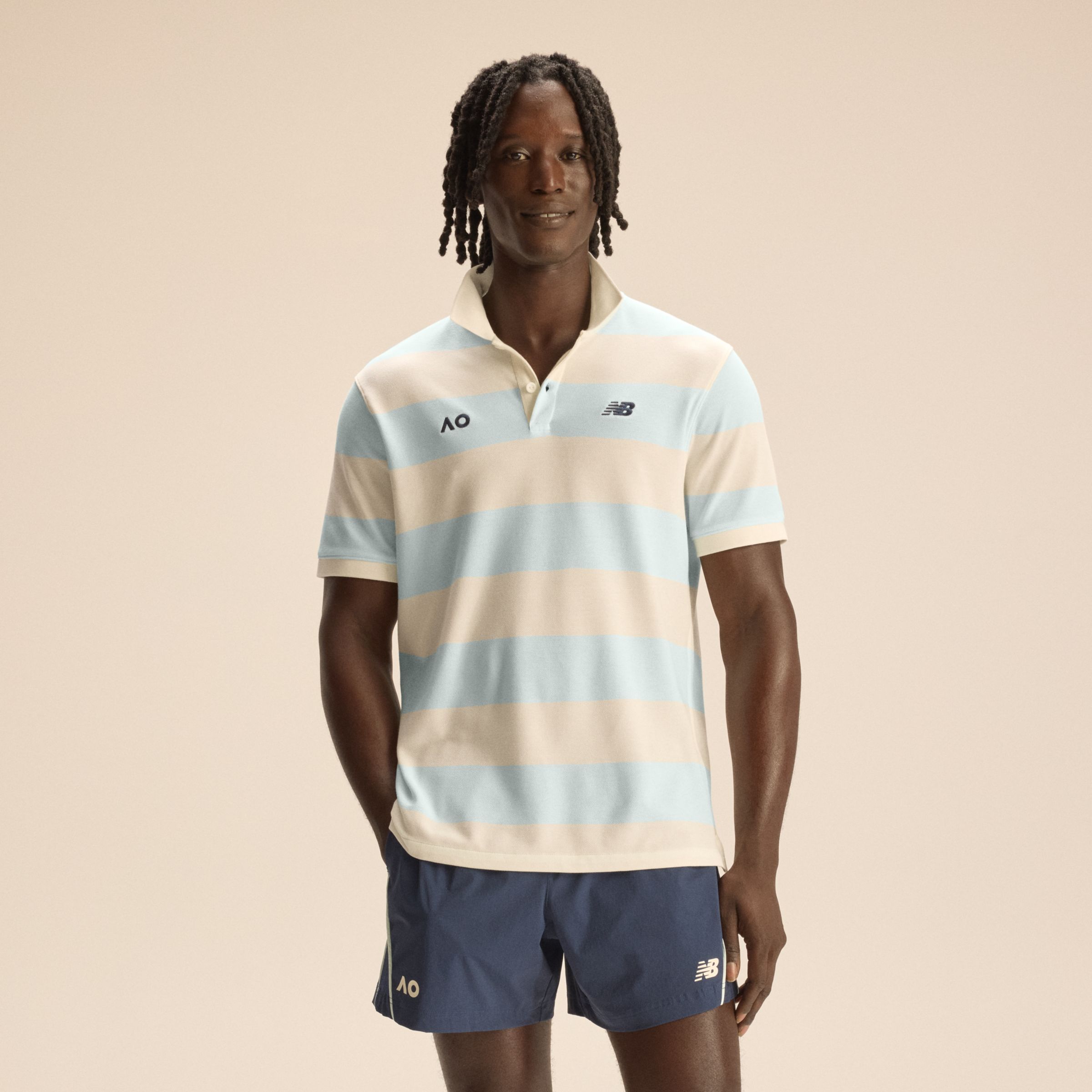 Australian Open Striped Premium Polo