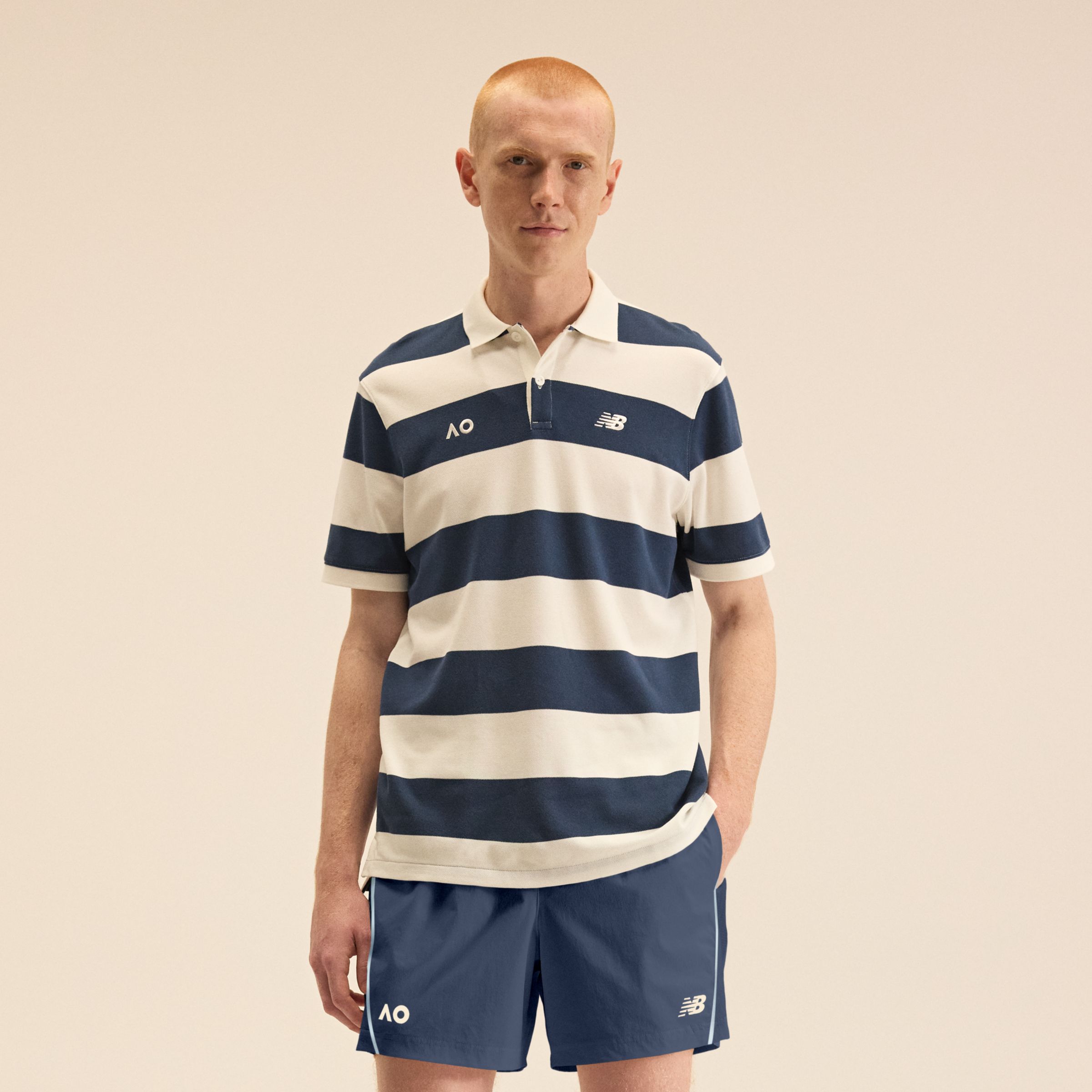 Australian Open Striped Premium Polo