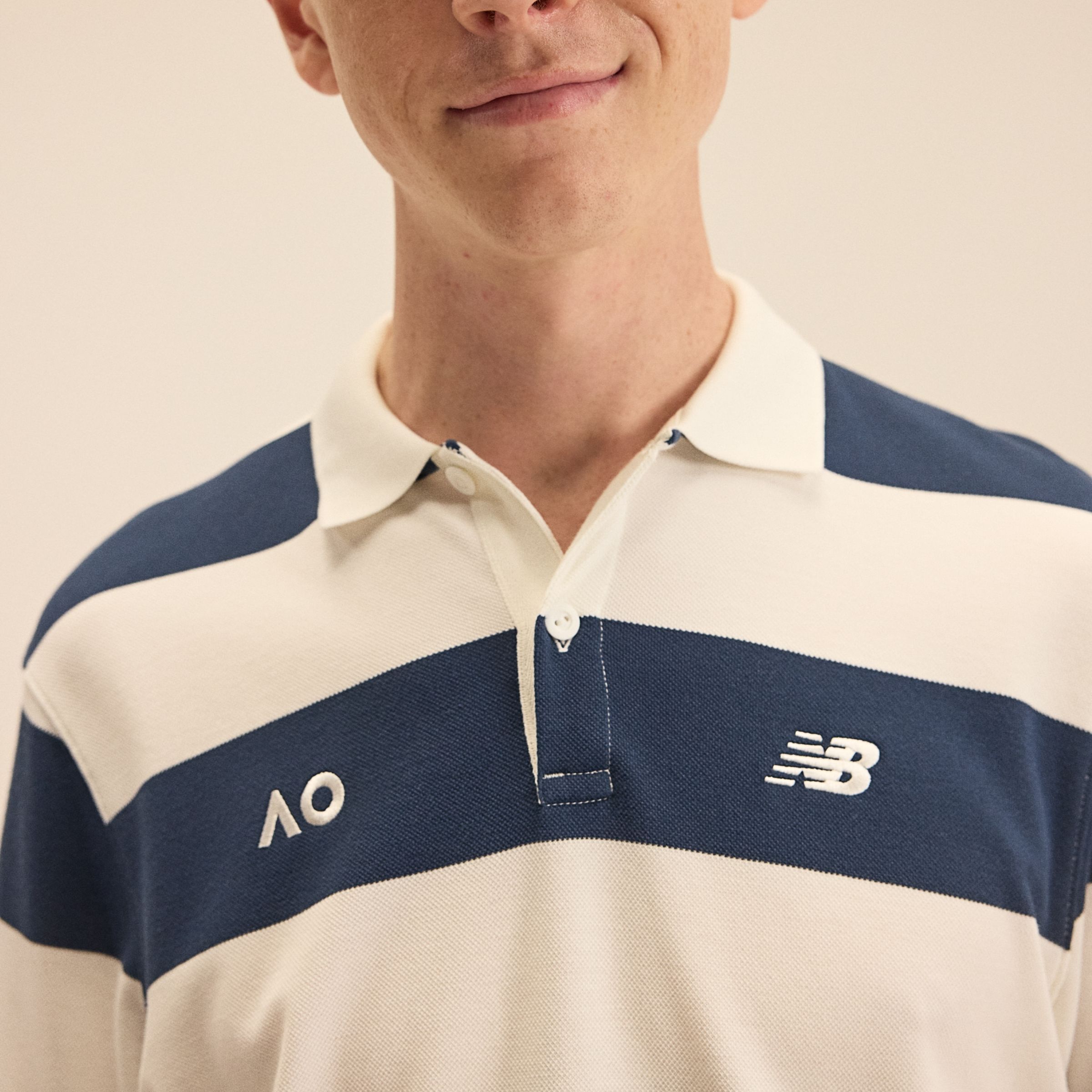 Australian Open Striped Premium Polo