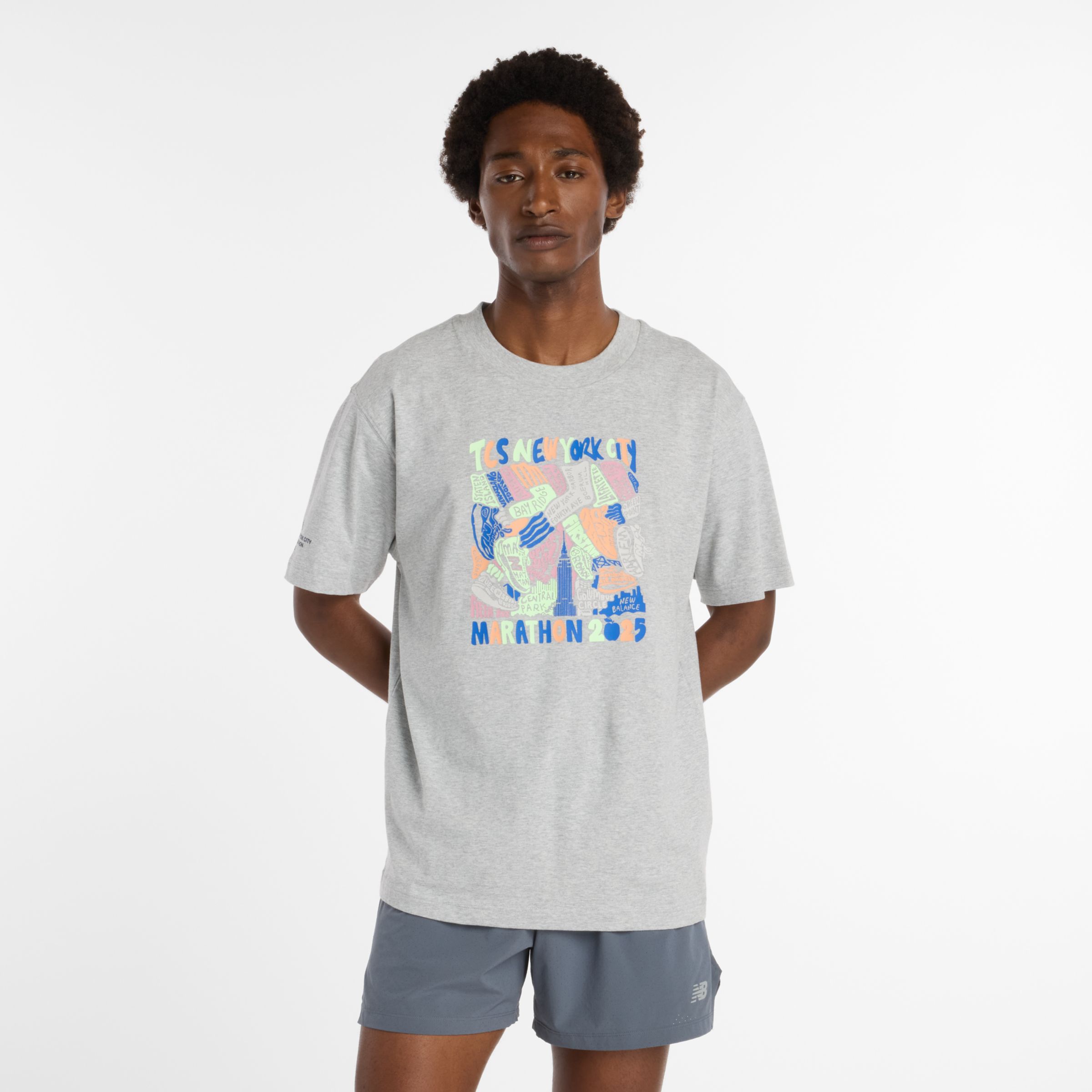 New Balance Men's Nyc Marathon Graphic T-shirt In Gray