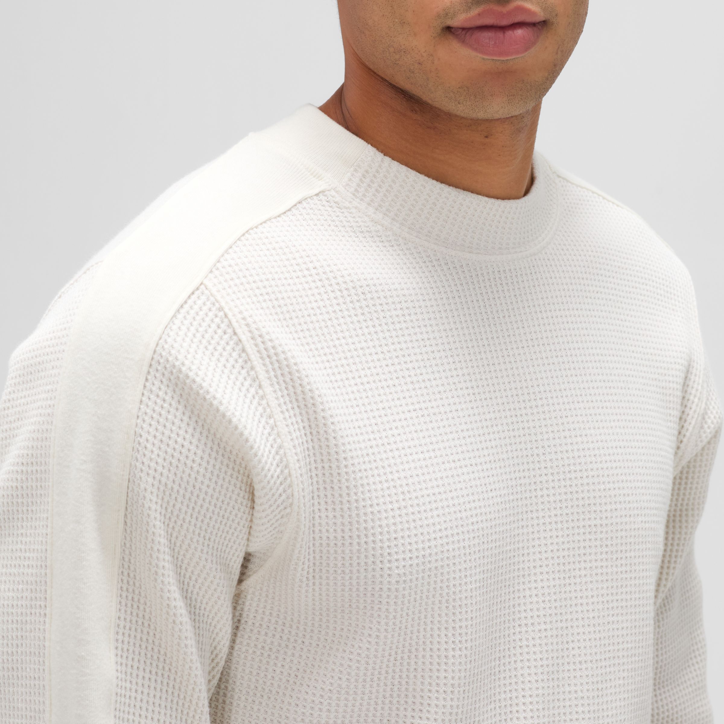 Made in USA Mock Neck Thermal Top