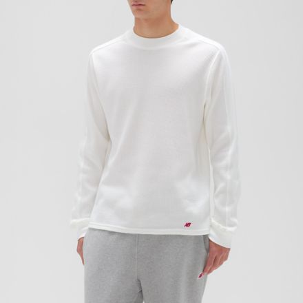 Made in USA Mock Neck Thermal Top, SEA SALT, MT53542SST