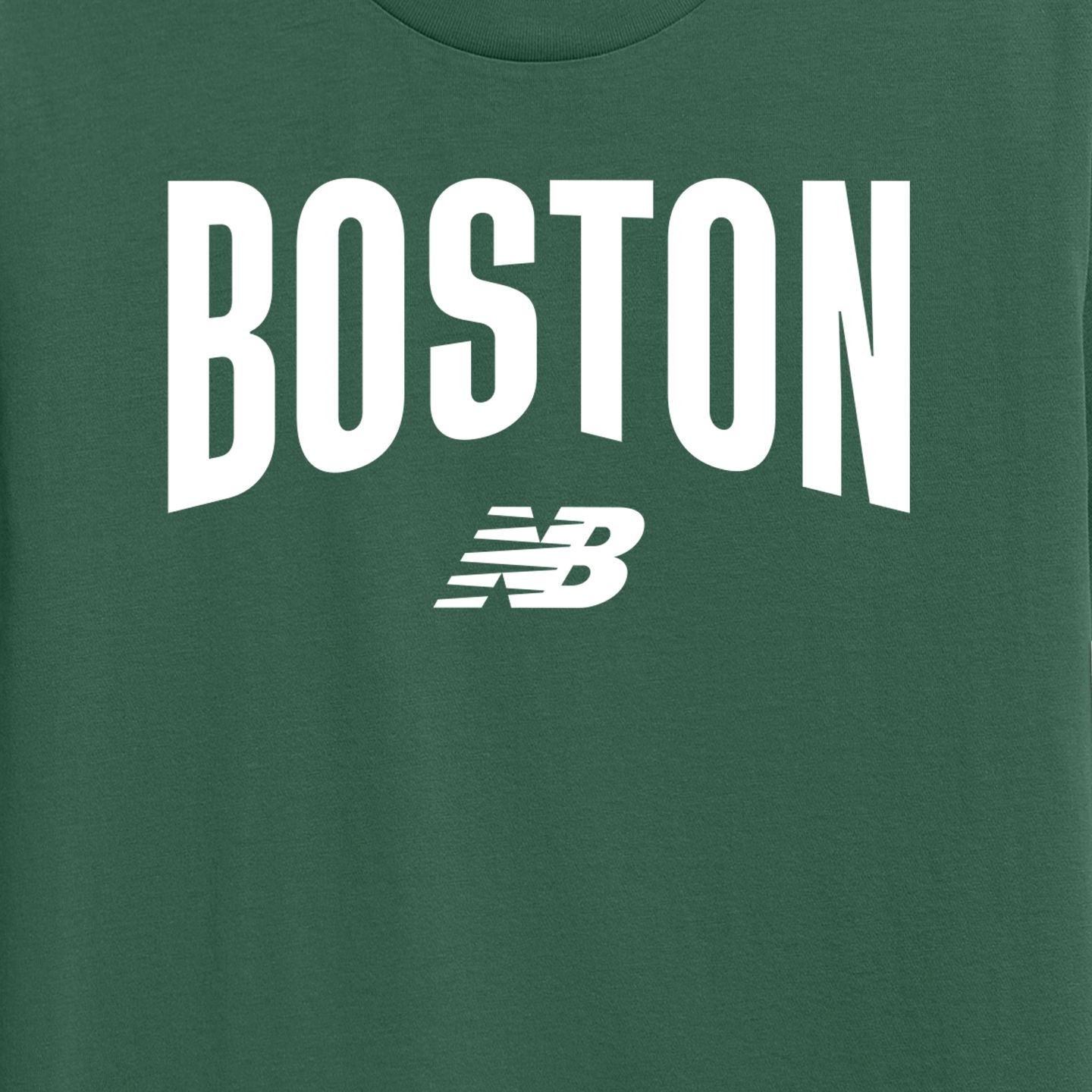 Мужская футболка New Balance Boston City, цвет: Тёмно-зелёный — фото 8