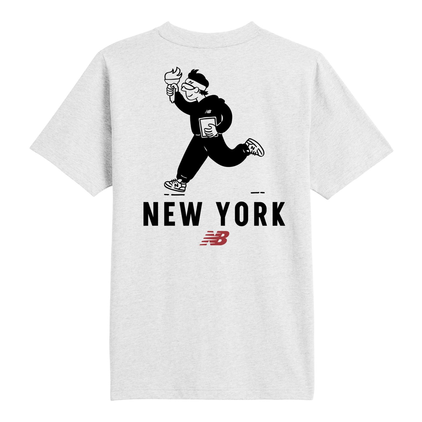 Мужская футболка New Balance New York City Character, цвет: Пепельный меланжевый — фото 8
