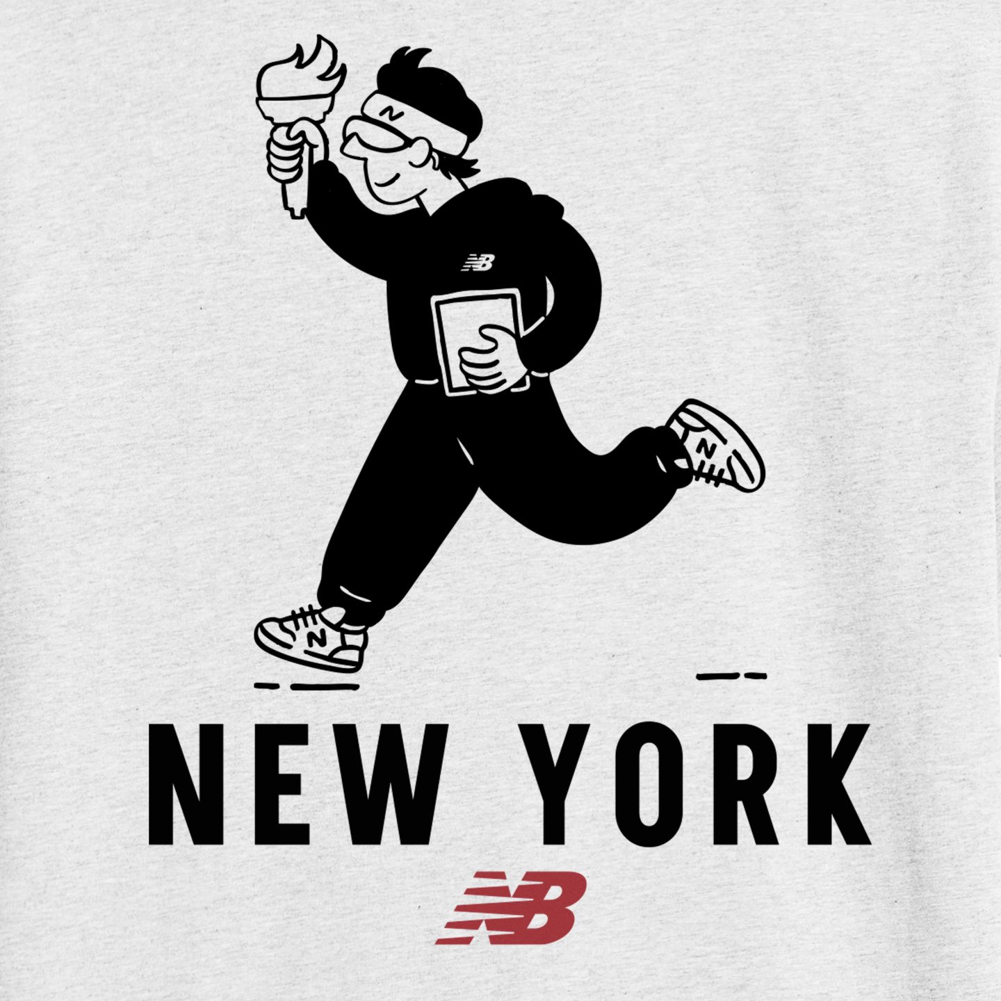 Мужская футболка New Balance New York City Character, цвет: Пепельный меланжевый — фото 9