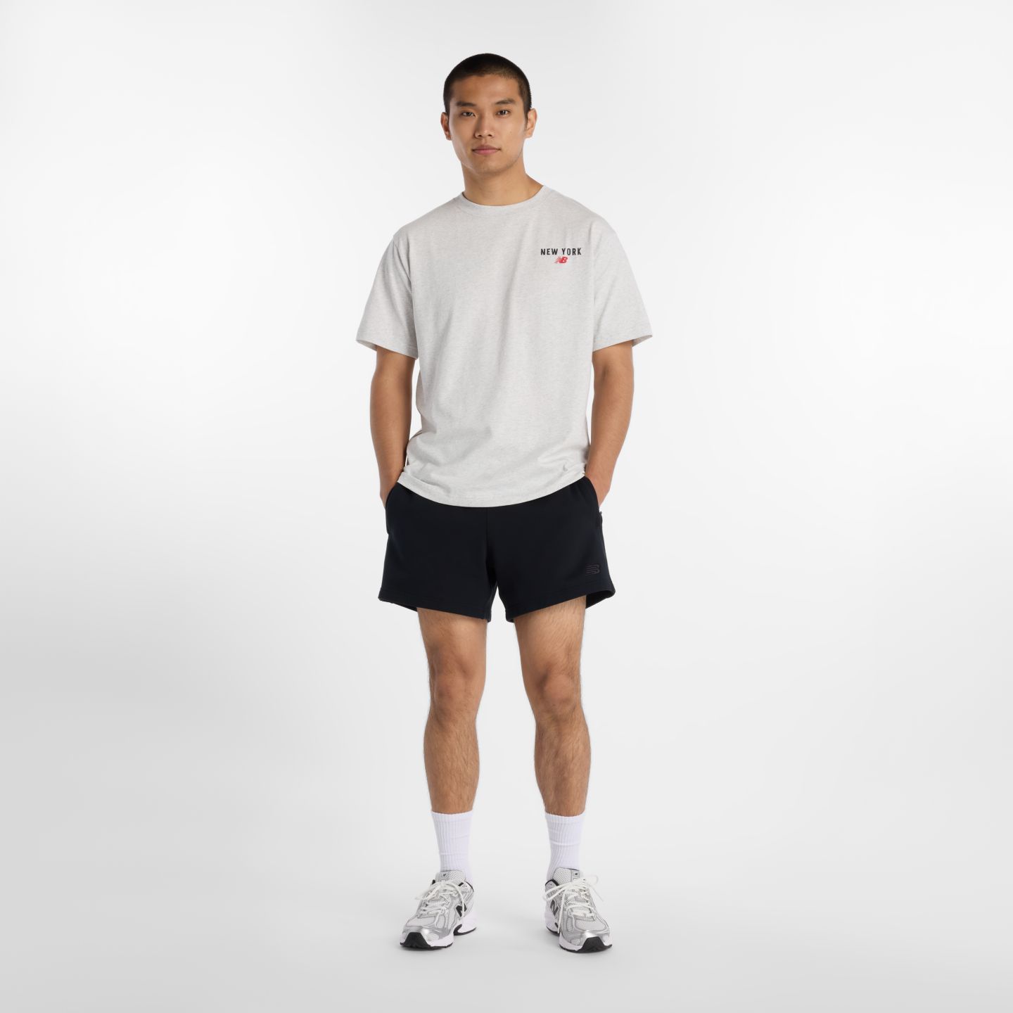 Мужская футболка New Balance New York City Character, цвет: Пепельный меланжевый — фото 2