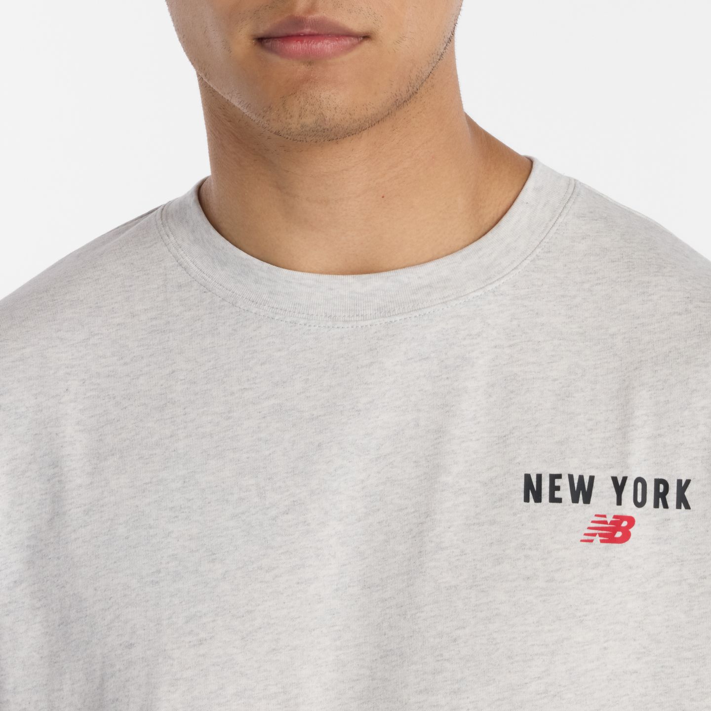 Мужская футболка New Balance New York City Character, цвет: Пепельный меланжевый — фото 5